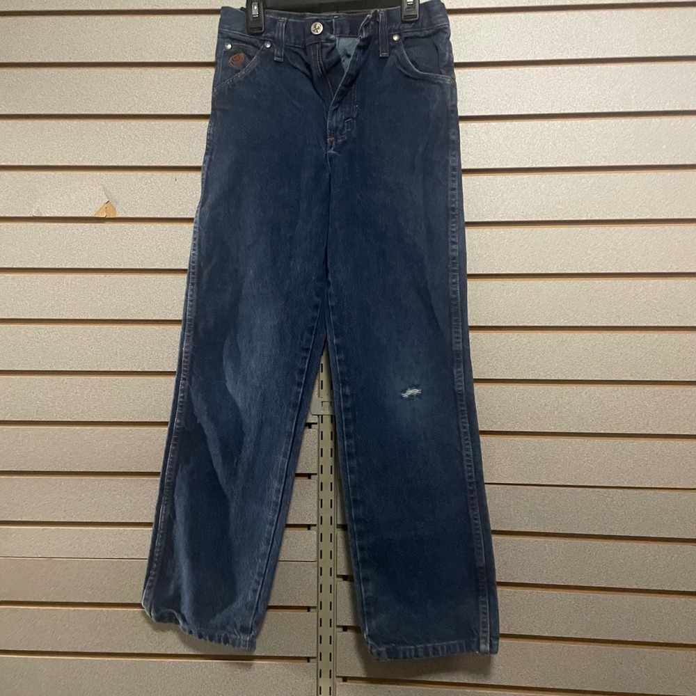 Wrangler 20X Western Extreme Relaxed Jeans Kids Size 12 Reg Dark Wash Blue Denim